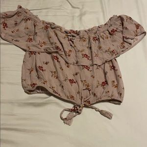 Off shoulder crop top